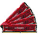 Ballistix Sport 32 GB (4 x 8 GB) DDR4 2400 MHz CL16 DR - Rojo Quad Channel RAM DDR4 PC4-19200 - BLS4C8G4D4D240FSE Quad Channel Kit (10 años de garantía por Crucial)