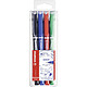 STABILO Sensor Pochette x 4 Assortis Pochette de 4 stylos feutre avec pointe fine 0.3 mm assortis