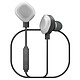 Wiko Ecouteurs WiSHAKE BT Noir/Argent Écouteurs intra-auriculaires sans fil Bluetooth avec double microphone, télécommande et conception waterproof