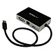 StarTech.com USB3SMDOCKV Mini station d'accueil USB 3.0 vers VGA, USB 3.0 et RJ45