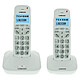 Logicom Confort 250 Blanc Téléphone DECT sans fil pour senior avec haut parleur et combiné supplémentaire (version française)
