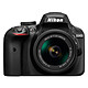 Nikon D3400 + AF-P 18-55 VR negro 24.2 MP DSLR - Pantalla de 3" - Vídeo Full HD - Bluetooth 4.1 - SnapBridge - AF-P 18-55 mm Lente VR