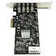Avis StarTech.com Carte contrôleur PCI-E (4 ports USB 3.0 Type-A - SATA / LP4)