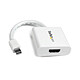 StarTech.com MDP2HD Blanc Adaptateur passif Mini-DisplayPort vers HDMI (Mâle/Femelle) - 0.12 mètre