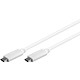 USB 3.1 Type C Cable (Mle/Mle) White - 1m USB 3.1 Type C cable