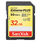 SanDisk Carte mémoire SDHC Extreme PLUS UHS-1 U3 V30 32 Go Carte mémoire SDHC UHS-I U3 V30 classe 10 32 Go