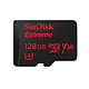 SanDisk Extreme microSDXC UHS-I U3 V30 128 Go + Adaptateur SD Carte mémoire MicroSDXC UHS-I U3 V30 128 Go avec adaptateur SD