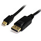 StarTech.com Câble mini DisplayPort vers DisplayPort 1.2 4K x 2K UHD - M/M - 1 m - Noir Câble adaptateur Mini DisplayPort mâle / DisplayPort 1.2 mâle (1 mètre)