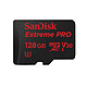 SanDisk Extreme PRO microSDXC UHS-I U3 128 Go + Adaptateur SD (SDSQXXG-128G-GN6MA) Carte mémoire MicroSDXC UHS-I U3 128 Go avec adaptateur SD