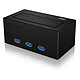 ICY BOX IB-118U3-SPC Station d'accueil HDMI pour disques durs SATA 2.5" et 3.5" et PC Stick sur ports USB 3.0 (Noir)