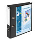 Exacompta Kreacover Lever Arch File 70mm Black 2 ring binder with 70mm spine for A4 documents with outside pocket