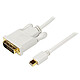 StarTech.com MDP2DVIMM3 Blanc Adaptateur passif Mini-DisplayPort vers DVI-D (Mâle/Mâle) - 0.9 mètre