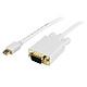 StarTech.com MDP2VGAMM10 Blanc Cordon Mini DisplayPort vers VGA (Mâle/Mâle) - 3 m