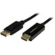 StarTech.com Câble DisplayPort 1.2 vers HDMI 4K 30Hz - M/M - 3 m - Connecteur DP à Verrouillage Cordon DisplayPort 1.2 mâle / HDMI 4K mâle (3 mètres)
