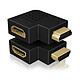 Icy BOX IB-CB009-2 Paquete de 2 adaptadores angulares HDMI con diferentes direcciones