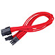 SilverStone PP07-PCIR Cable de alimentación para tarjeta gráfica (rojo)