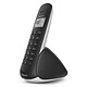 Logicom Aura 155T Noir Téléphone DECT sans fil avec répondeur et haut-parleur (version française)