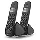 Logicom Aura 250 Noir Téléphone DECT sans fil avec haut-parleur et combiné supplémentaire (version française)
