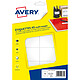 Avery Etiquettes de bureau multi-usages 38.5 x 65 mm x 160 Boite de 160 étiquettes blanches 38.5 x 65 mm