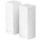 Linksys Velop Multi-room Wi-Fi System (2 Pack) Confezione da 2 Router Wireless Tri-Band MESH Wi-Fi AC2200 (867,867,400 Mbps) MU-MIMO 2 porte Gigabit Ethernet