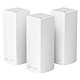 Linksys Velop Multi-room Wi-Fi System (3 Pack) Tri-Band MESH Wi-Fi AC2200 (867,867,400 Mbps) MU-MIMO 2-Port Gigabit Ethernet Router Pack