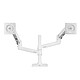 Ergotron LX Double Arm White LX bi-screen arms, superimposed or juxtaposed