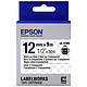 Epson LK-4TBN noir/transparent Ruban transparent 12 mm x 9 m noir sur transparent pour étiqueteuse Epson