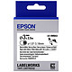 Epson LK-4WBA3 noir/blanc Ruban Thermorétrécissant 3 mm x 2.5 m noir sur blanc pour étiqueteuse Epson