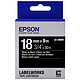 Epson LK-5BWV blanc/noir Ruban brillant 18 mm x 9 m blanc sur noir pour étiqueteuse Epson 