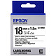 Epson LK-6WB2 noir/blanc  Ruban magnétique 18 mm x 1.5 m noir sur blanc pour étiqueteuse Epson