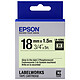 Epson LK-5ZBU noir/phosphorescent  Ruban phosphorescent 18 mm x 1.5 m texte noir pour étiqueteuse Epson