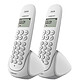 Logicom Aura 250 Blanc Téléphone DECT sans fil avec haut-parleur et combiné supplémentaire (version française)