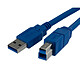 StarTech.com USB3SAB1M Cavo USB 3.0 Tipo-A a USB-B (Maschio/Maschio - 1m) Blu