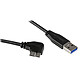 StarTech.com Câble USB-A 3.0 vers micro USB-B 3.0 à angle droit - M/M - 0.5 m - Noir Câble USB 3.0 Type-A vers micro USB 3.0 B coudé (Mâle/Mâle - 0.5 m)