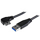 StarTech.com Câble USB-A 3.0 vers micro USB-B 3.0 coudé à gauche - M/M - 2 m - Noir Câble USB 3.0 Type-A vers micro USB 3.0 B coudé à gauche (Mâle/Mâle - 2 m)