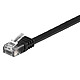 Flat RJ45 cable, category 6 U/UTP 5 m (Black) Cat 6 network cable