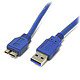 StarTech.com USB3SAUB1 Câble USB 3.0 Type-A vers micro USB 3.0 B (Mâle/Mâle - 0.3 m) Bleu