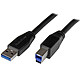 StarTech.com Câble USB 3.0 Type-A vers USB Type-B de 5 m - M/M - Noir Câble actif USB 3.0 Type-A vers USB-B (Mâle/Mâle - 5 m)