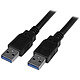 StarTech.com Câble USB-A 3.0 vers USB-A - M/M - 3 m - Noir Câble USB 3.0 Type-A (Mâle/Mâle - 3 m)