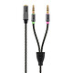 Cabstone Notebook/Headset Adapter Câble audio jack 3.5 mm stéréo femelle vers 2 x jack 3.5 mm mâle (1.5 m)