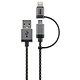 Cabstone Câble Lightning/micro-USB vers USB 1m Câble de chargement et synchronisation 2-en-1 pour iPhone / iPad / iPod avec connecteur Lightning et micro-USB (1m)