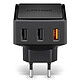 Cabstone Quick Charge 3 Ports USB Wall Charger Chargeur mural avec 3 ports USB et charge rapide