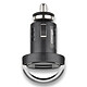 Cabstone Twin USB Car Charger Chargeur allume-cigare compact avec 2 ports USB (compatible smartphone, caméra...)