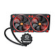 Thermaltake Water 3.0 Riing Red 280 Kit de Watercooling tout-en-un pour processeur avec 2 ventilateurs PWM 140 mm