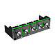 Lamptron Hummer Negro/Verde Interruptores externos para ventiladores y luces de neón (5 vías)