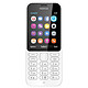 Nokia 222 Dual SIM Blanc Téléphone 2G Dual SIM - RAM 16 Mo - Ecran 2.4" 240 x 320 - Bluetooth 3.0 - 1100 mAh