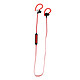 ClipSonic TES167 Rouge Écouteurs intra-auriculaires Bluetooth pour sportifs avec télécommande et micro