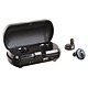 ClipSonic TES170 Auriculares internos Bluetooth con micrófono, caja de carga y batería de respaldo integrada de 3000 mAh