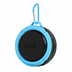 ClipSonic TES154 Blue 5W splashproof Bluetooth speaker with microphone and suction cup