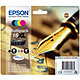 Epson Stylo à plume Multipack 16 XL Pack de 4 cartouches d'encre haute capacité noire, cyan, magenta, jaune (950 pages à 5%)